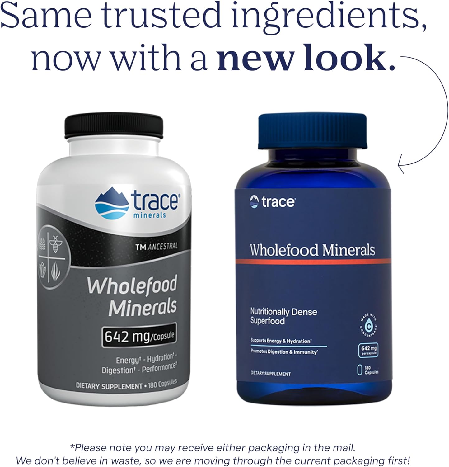 Trace Minerals Wholefood Supplement for Body & Brain Health - Wildflower Bee Pollen & Atlantic Kelp - Supports Nerve Function & Digestive Health - 180 Capsules