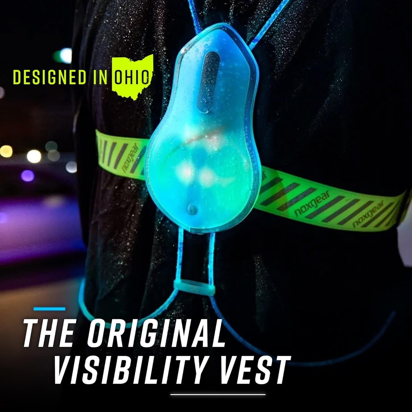 Tracer2 Multicolor Illuminated Reflective Vest for Running or Cycling - Rechargeable & Waterproof