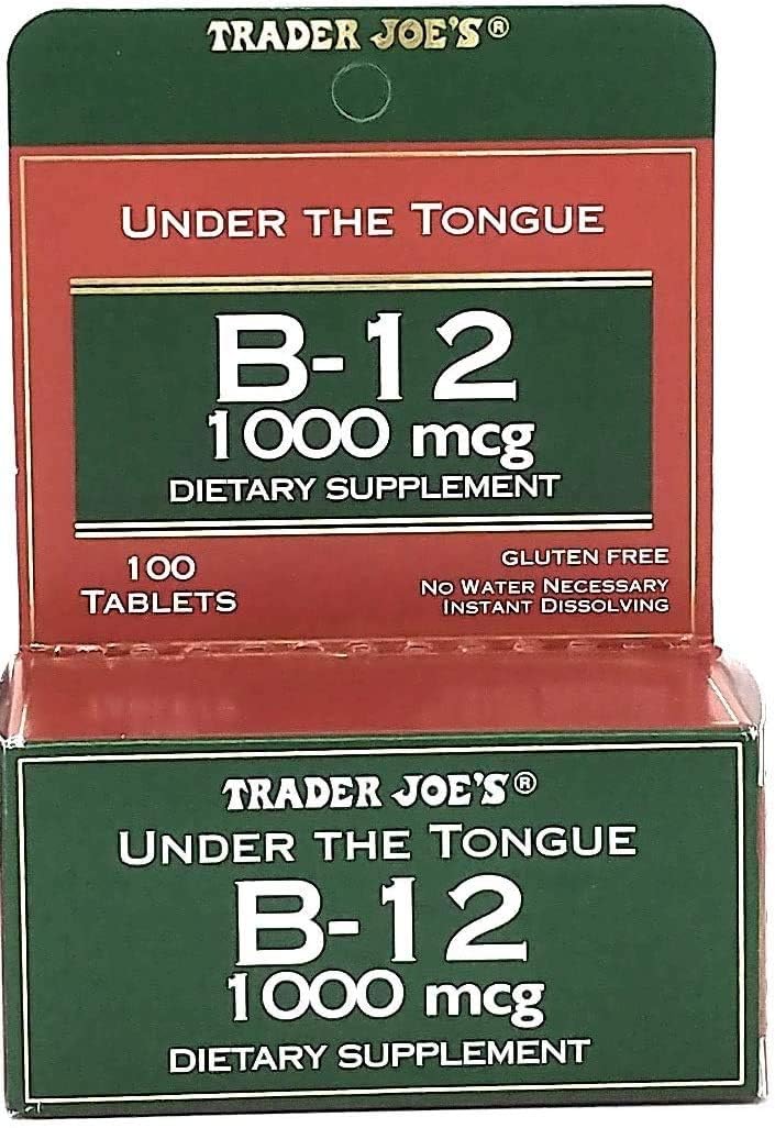 Trader Joe's B-12 1000 mcg Supplement for Sublingual Absorption - 100 Tablets