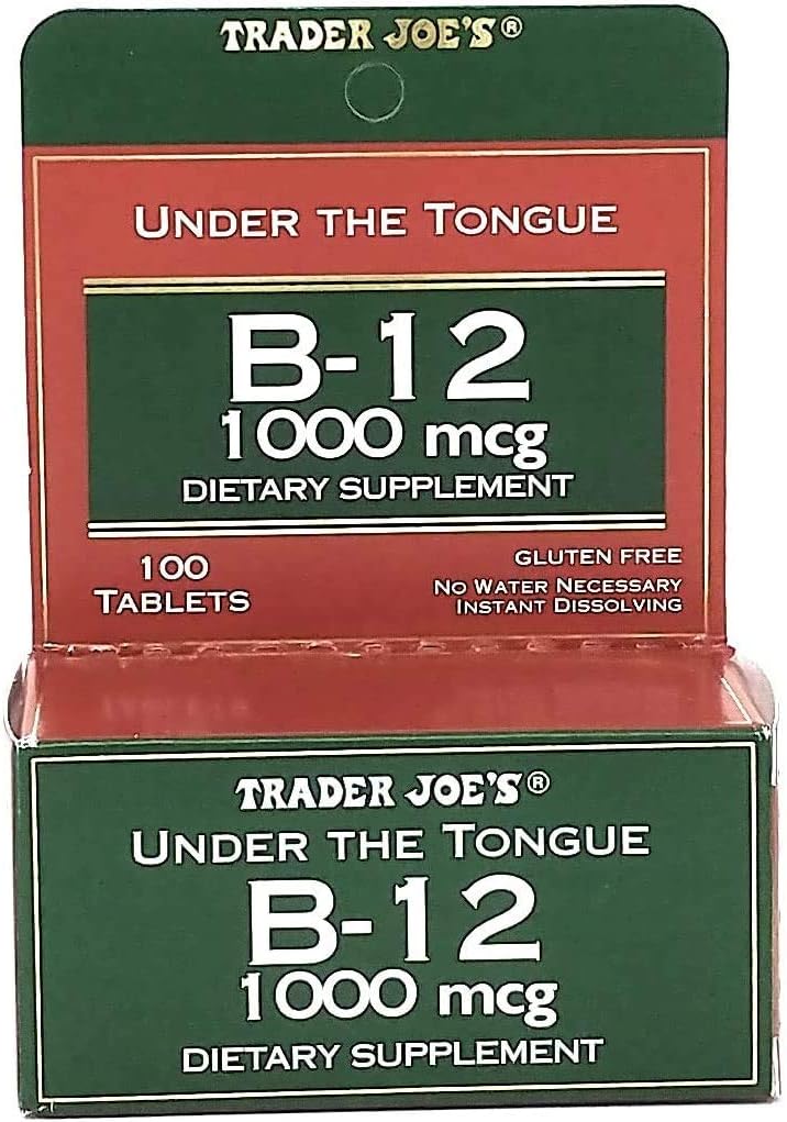Trader Joe's B-12 1000 mcg Supplement for Sublingual Absorption - 100 Tablets
