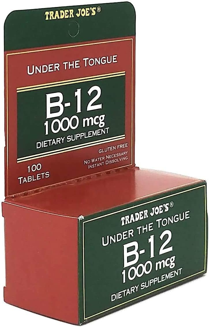 Trader Joe's B-12 1000 mcg Supplement for Sublingual Absorption - 100 Tablets