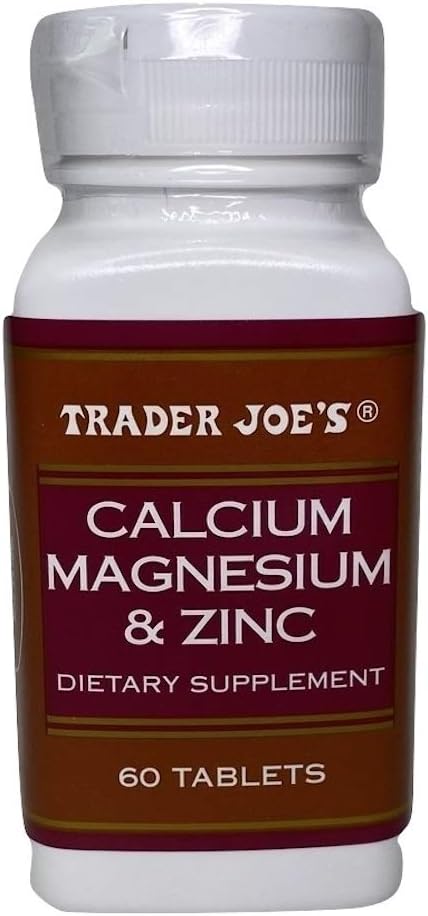 Trader Joe's Calcium Magnesium Zinc Supplement 60 Tablets