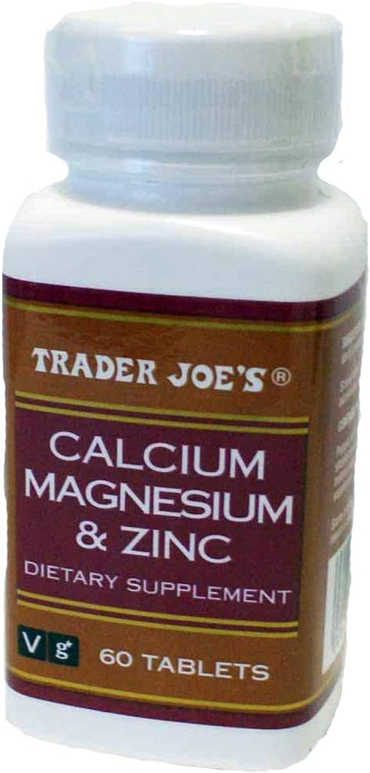 Trader Joe's Calcium Magnesium Zinc Supplement, 60 Tablets - Essential Mineral Support