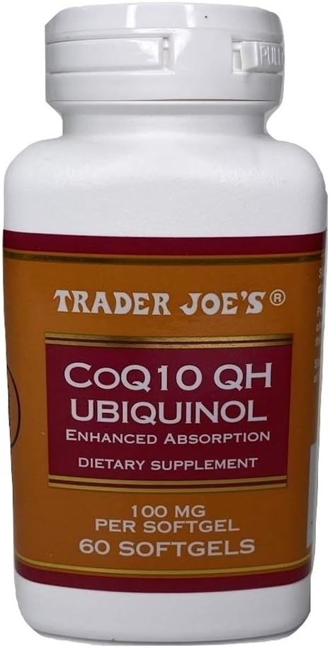 Trader Joe's CoQ10 QH Ubiquinol Softgels - 100mg, 60 Count - Enhanced Absorption Formula