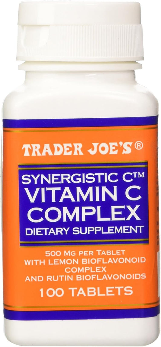 Trader Joe's Synergistic Vitamin C Complex 500mg with Lemon and Rutin Bioflavonoids - 100 Tablets