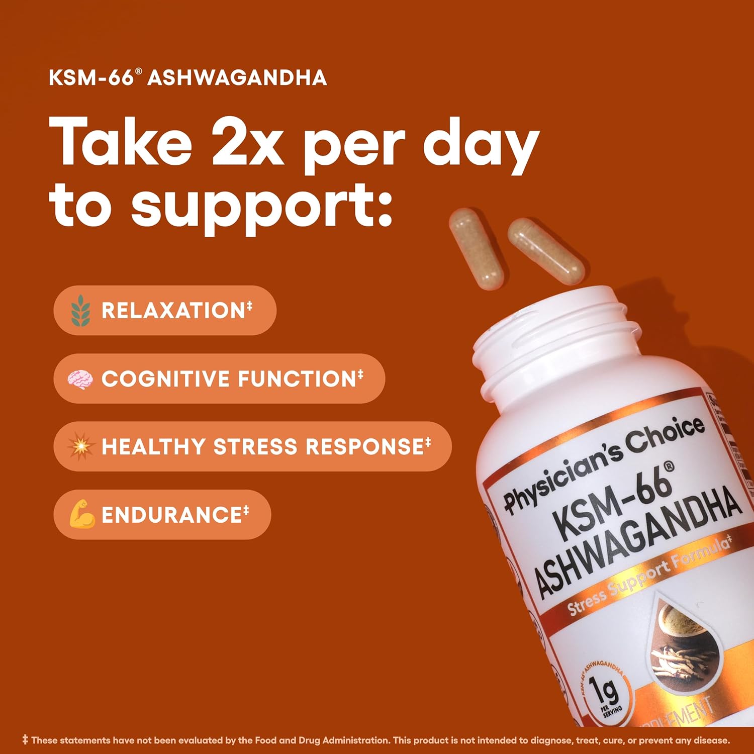 Tranquil Tummy Bundle: Physician's CHOICE Bloat & Gas Probiotic with KSM-66 Ashwagandha - 30ct + 60ct