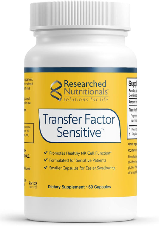 Transfer Factor Sensitive Capsules - Supports Immune Health with Bovine Derived Transfer Factors & Colostrum (60 Caps)