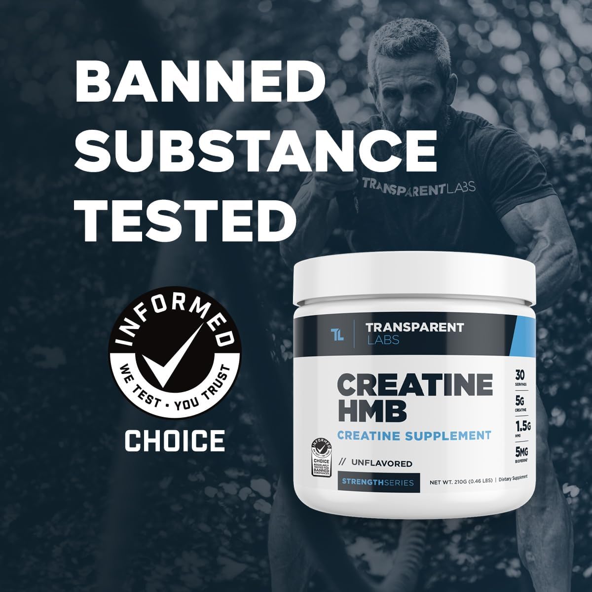 Transparent Labs Creatine HMB: Muscle Growth & Strength Powder - 30 Servings, Hawaiian Splash Flavor