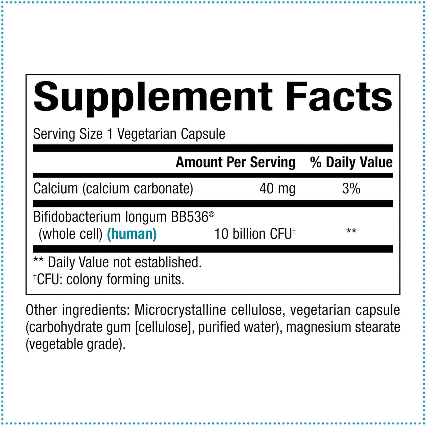 TravelBiotic Probiotic Supplement - 10 Billion CFU for Colon and Immune Health - Vegan - 60 Capsules