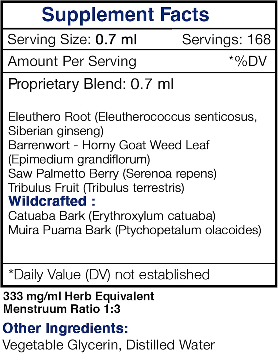 Tribal Vigor Alcohol-Free Extract with Eleuthero Siberian Ginseng, Catuaba, and More for Wellness Support - 2x4 FL OZ