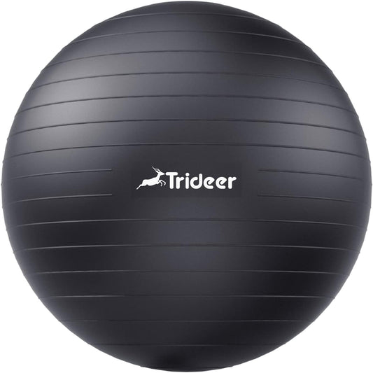 Trideer Yoga Ball Exercise Ball - 5 Sizes for Working Out, Pregnancy, Physical Therapy - Stability, Fitness, Office Chair - Includes Quick Pump