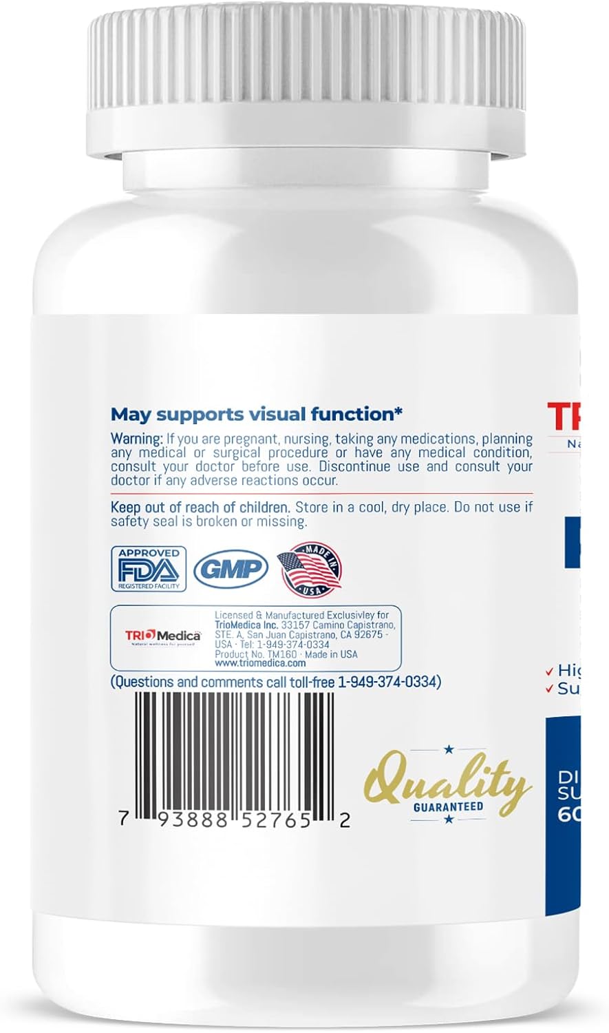 TRIOMEDICA Provision: Non-GMO Vegan Eye Health Softgels - 60 Count, Gluten & Soy Free