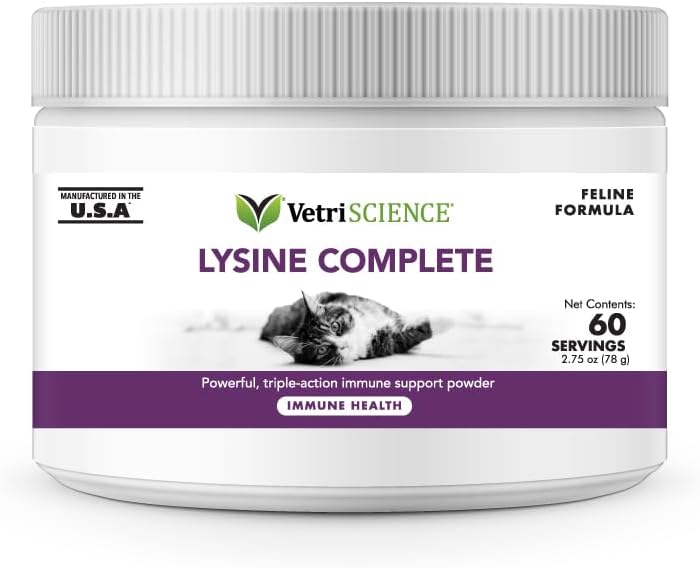Triple Action Lysine Powder for Cats - Immune & Allergy Support with L-Lysine and DMG