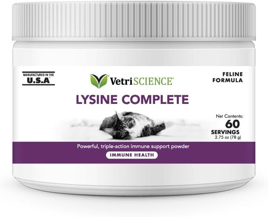Triple Action Lysine Powder for Cats - Immune & Allergy Support with L-Lysine and DMG