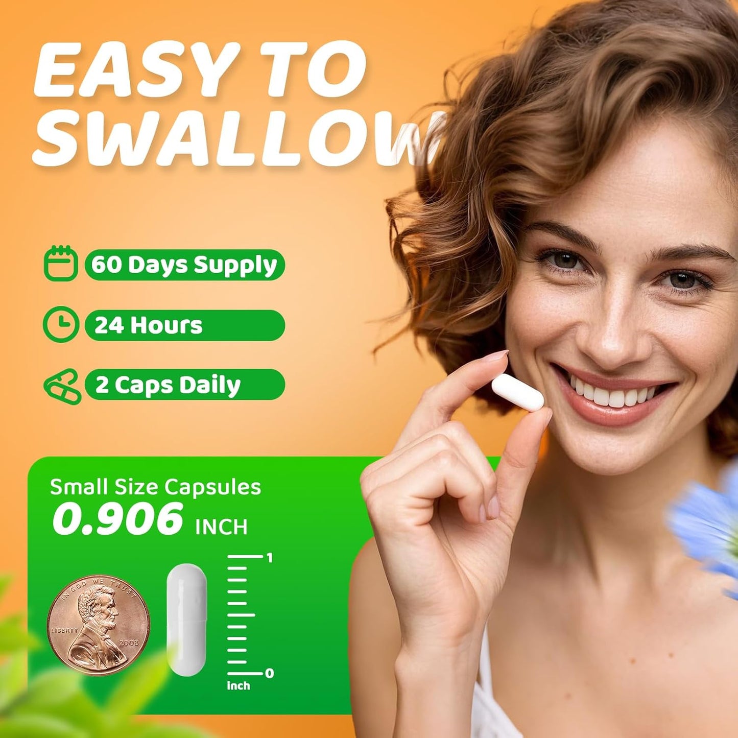 Triple Magnesium Complex Supplement with Omega3, GABA, Ashwagandha for Sleep & Heart Support - 120 Capsules, Vegan & Non-GMO