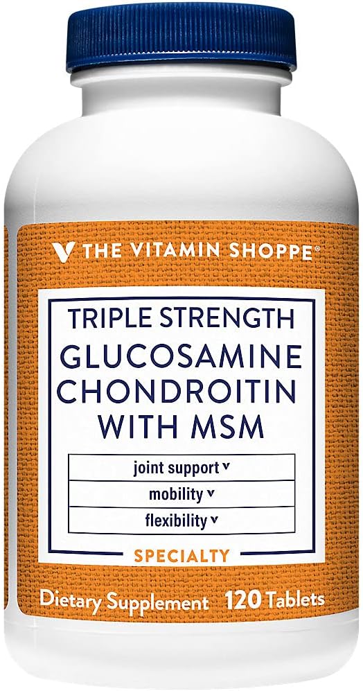 Triple Strength Glucosamine Chondroitin with MSM - 1,500 MG (120 Tablets) from The Vitamin Shoppe
