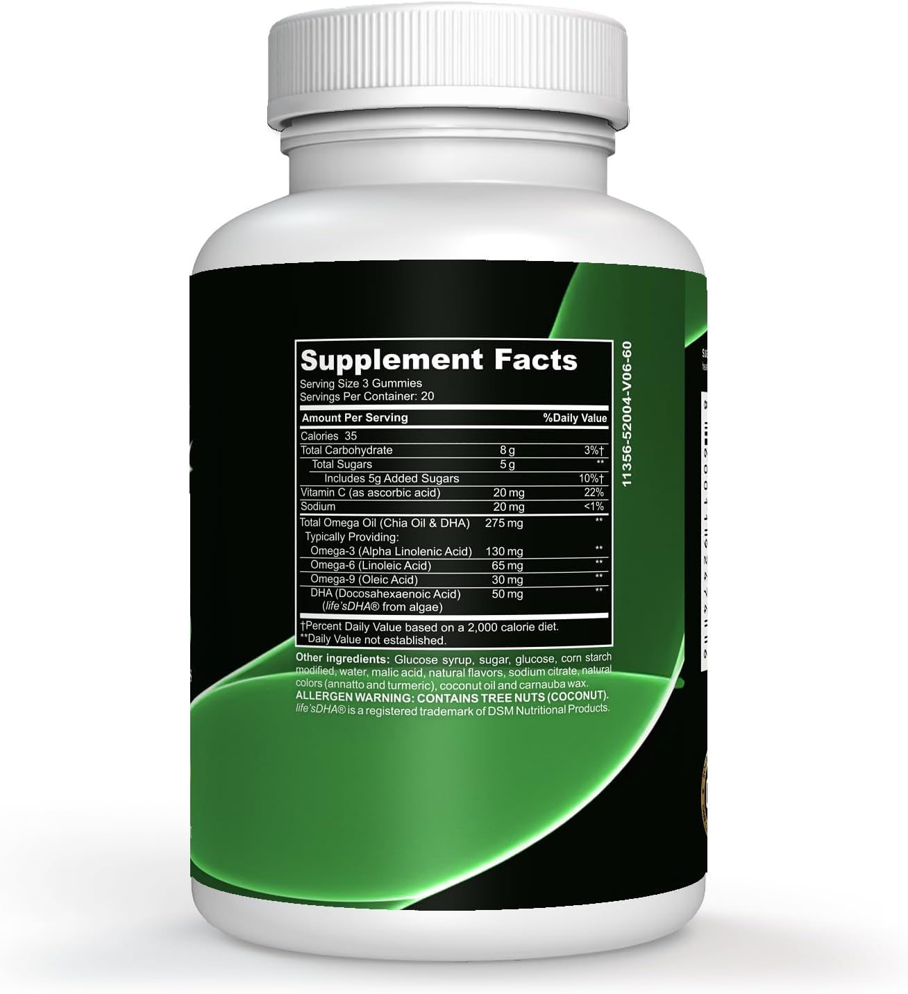 Triple Strength Halalways Omega + DHA Gummies - Halal Certified Fish Oil Vitamins for Heart Health, Orange & Lemon Flavor