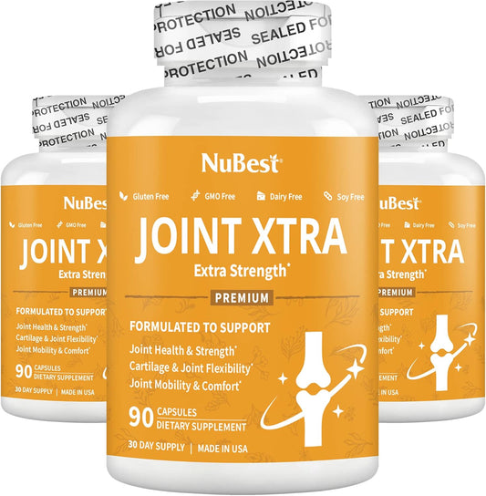 Triple Strength Joint Support Supplement with Glucosamine, Chondroitin, Turmeric, MSM & Boswellia - Promotes Joint & Cartilage Health - Pack of 3