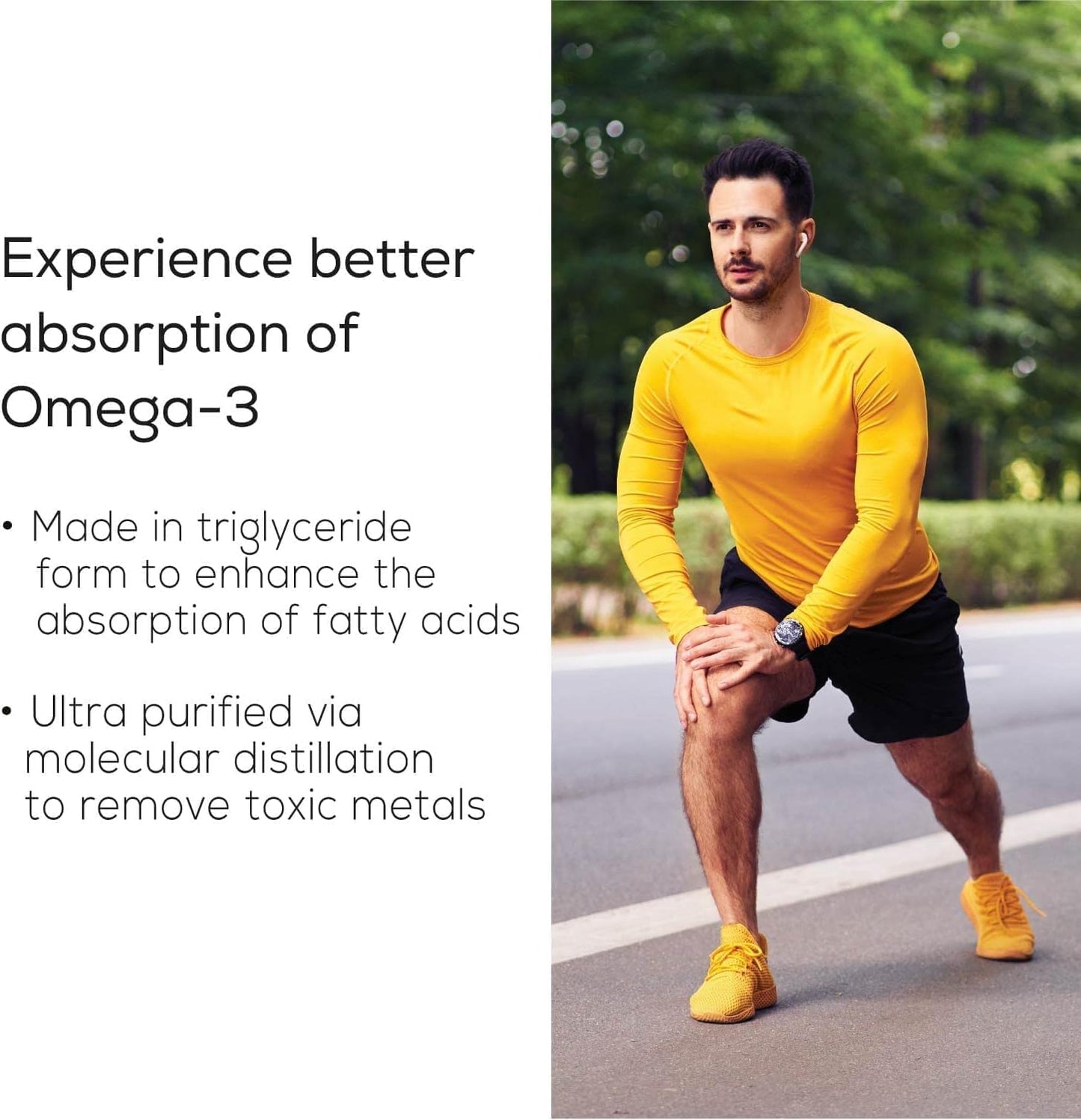 Triple Strength Omega 3 Fish Oil Capsules for Women & Men - 60 Capsules, 1250 mg Omega 3, Muscle Recovery, Heart, Joints & Brain