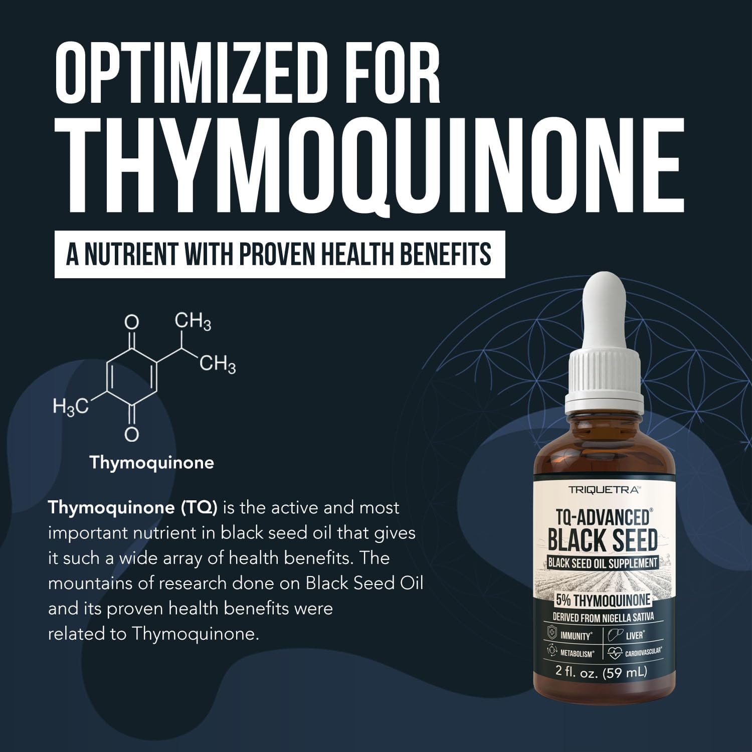 Triquetra Health Black Seed Oil Capsules - 5% Thymoquinone, 100mg per Serving, Vegan, 30 Servings