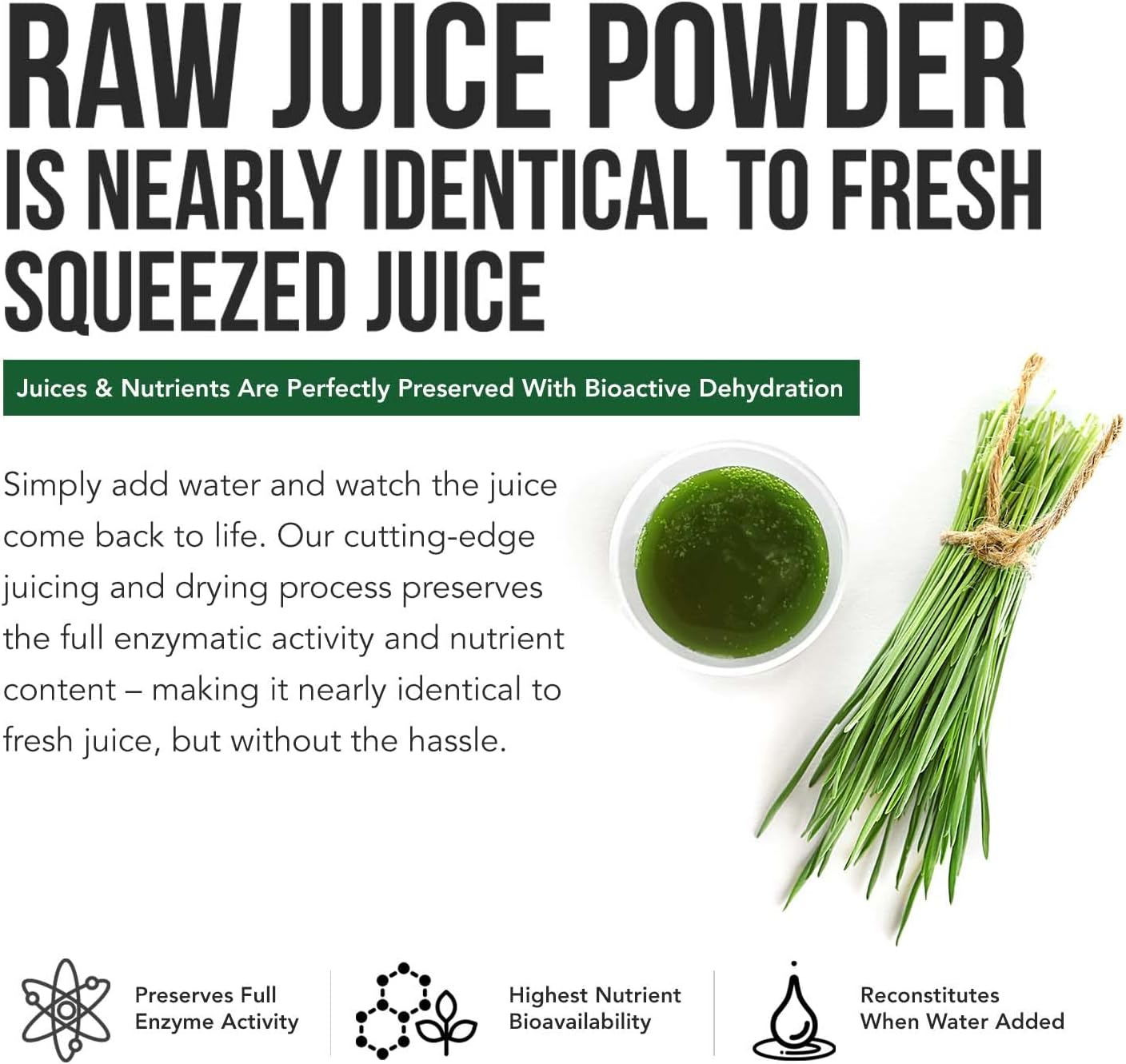 Triquetra Health Organic Wheatgrass Juice Powder - Super Concentrated Lemon Flavor - 6.2 oz, 60 Servings - Raw & BioActive - Grown in Utah Volcanic Soil, Cold-Pressed & CO2 Dried