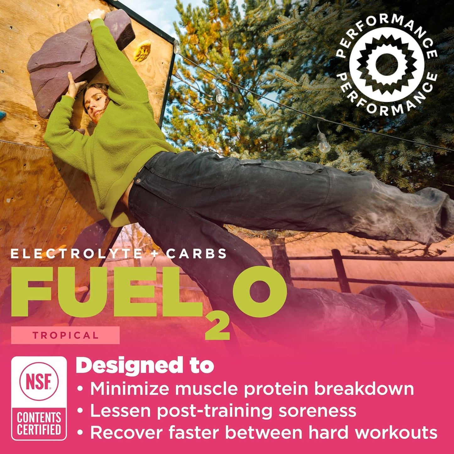 Tropical Electrolyte Powder Packs for Endurance Nutrition and Recovery - Gnarly Nutrition Fuel2O 10-Pack