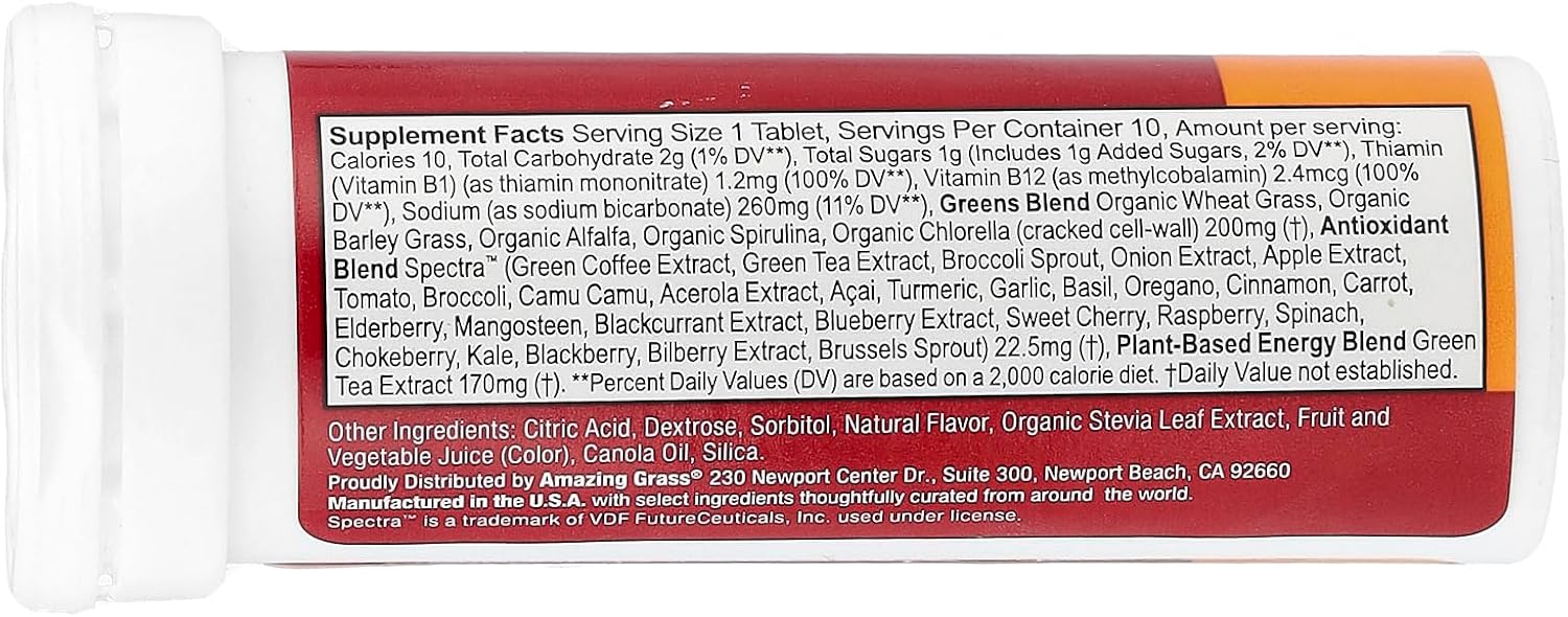 Tropical Energy Green Superfood by AMAZING GRASS - Pack of 10