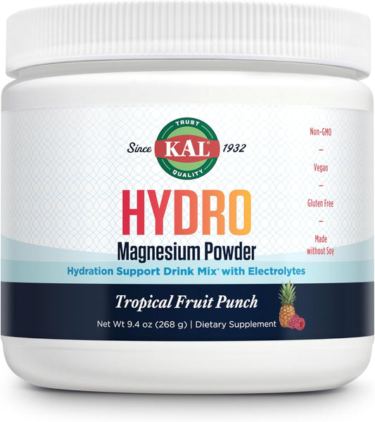 Tropical Fruit Punch Electrolyte Powder with Magnesium, Potassium, and Sodium - Hydration & Energy Drink Mix - No Sugar - 60-Day Guarantee - 50 Servings, 9.4 OZ