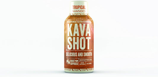 Tropical Mango Kava Wellness Shot | 2oz | Non-Alcoholic Relaxation Drink | Dietary Supplement