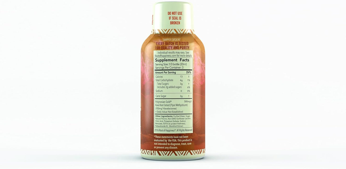 Tropical Mango Kava Wellness Shot | 2oz | Non-Alcoholic Relaxation Drink | Dietary Supplement