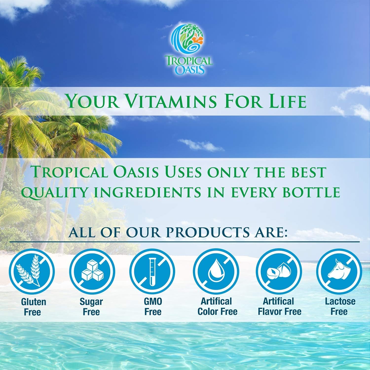 Tropical Oasis Joint Complete Premium Liquid Supplement with Glucosamine, Chondroitin, MSM, & Hyaluronic Acid - 32oz Bottle, 32 Servings
