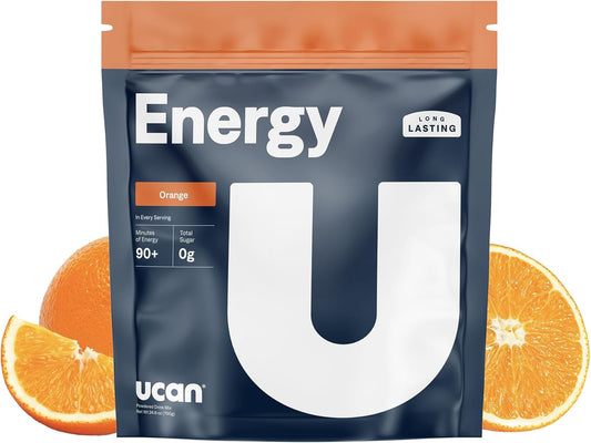 Tropical Orange UCAN Energy Powder - Keto, Sugar-Free Pre & Post Workout for Men & Women - Non-GMO, Vegan, Gluten-Free - Ideal for Runners, Gym-Goers, and Athletes - 28 Servings, 24.6oz - BoostGo Australia