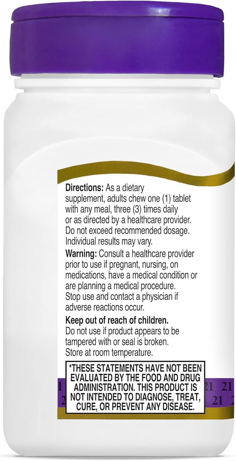 Tropical Papaya Enzyme Chewable Tablets, 21st Century Formula, 200 Count - BoostGo Australia