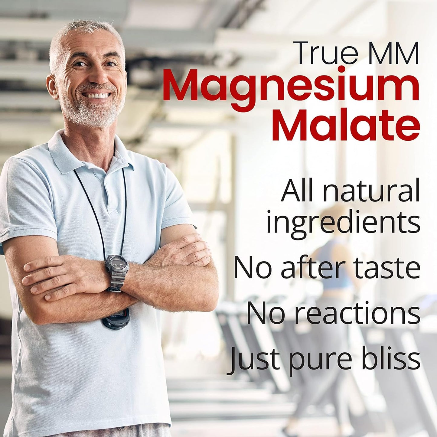 TRUEMED Magnesium Malate Capsules for Muscle Metabolism & Holistic Wellness - Non-GMO, 90ct