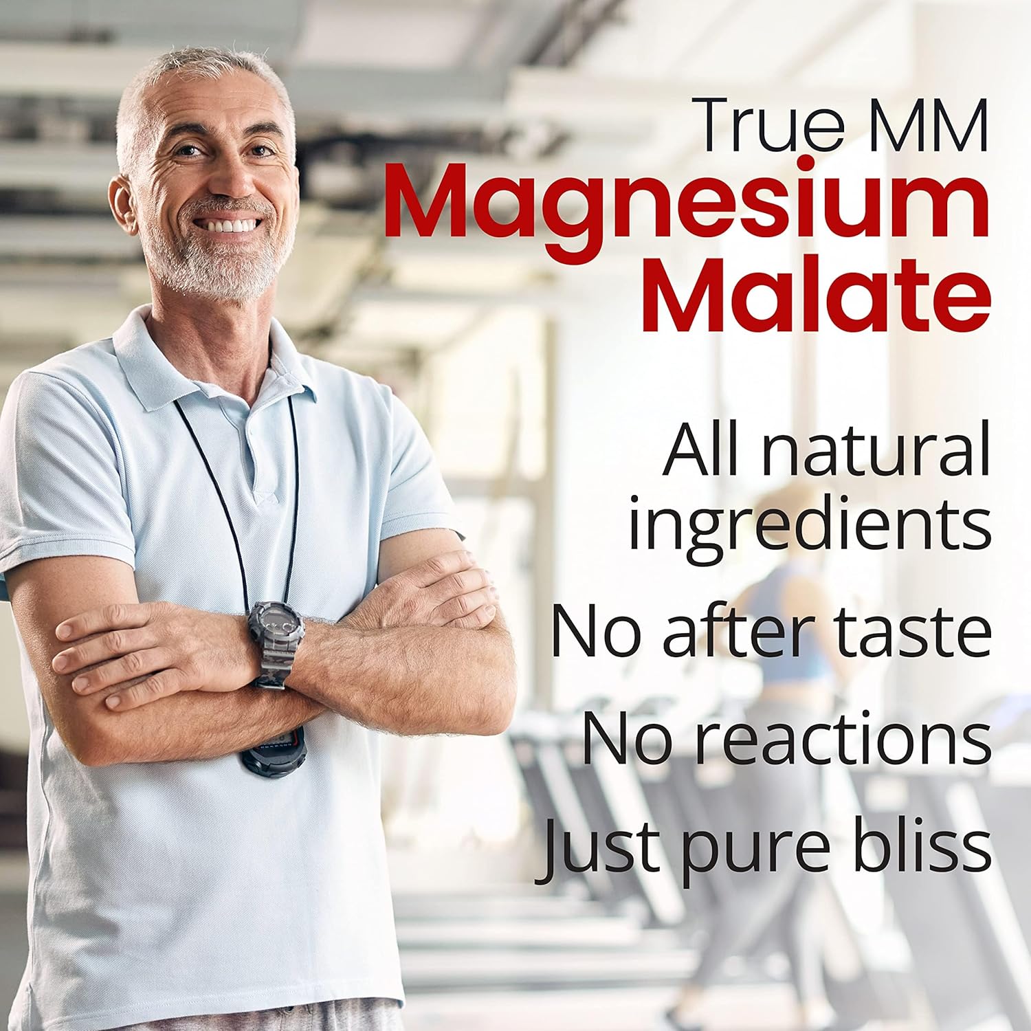 TRUEMED Magnesium Malate Capsules for Muscle Metabolism & Holistic Wellness - Non-GMO, 90ct