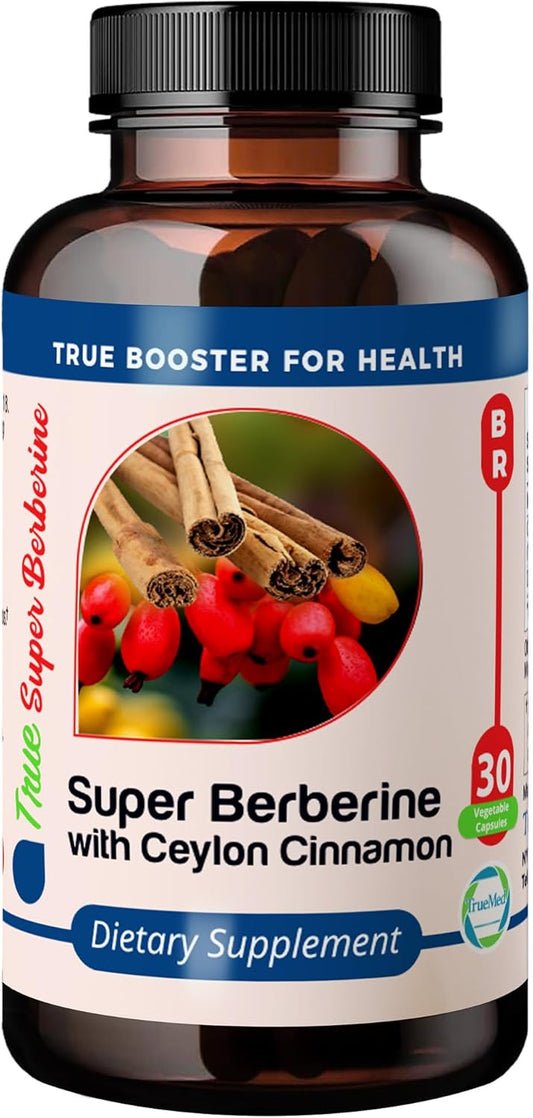 TRUEMED Super Berberine Supplement - High Potency 4250mg Formula for Immune Support and Metabolism Boost