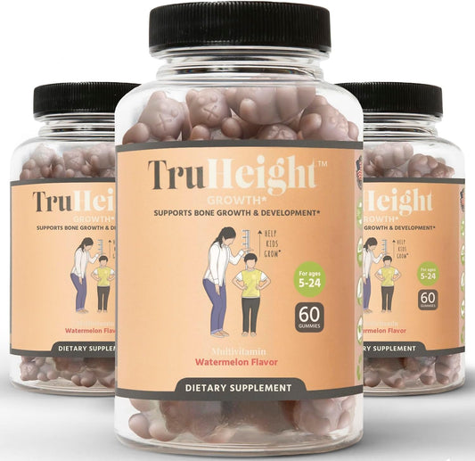 TruHeight 3 Pack Growth Gummies - Support Natural Growth and Height Increase