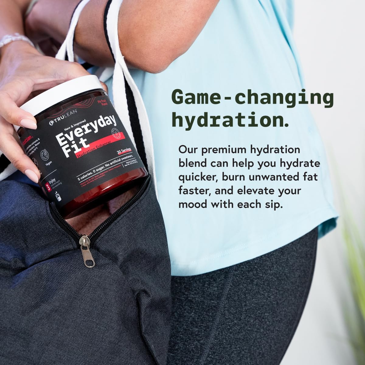 TRULEAN Everyday Fit Water Enhancer with BCAA Blend - Sugar Free Electrolyte Powder Drink, Keto-Friendly Amino Acid Supplement - Fruit Punch Flavor, 30 Servings