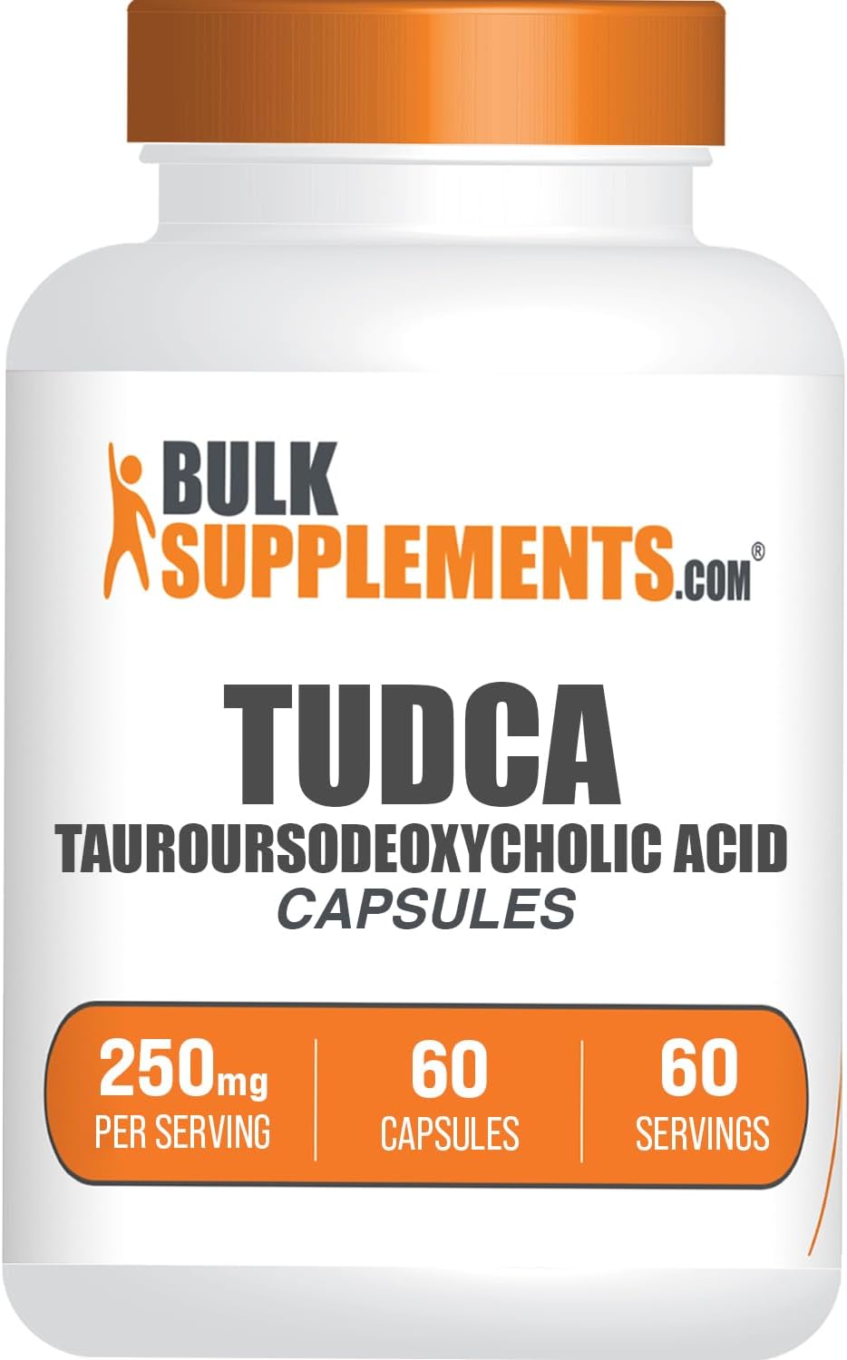 TUDCA 250mg Capsules for Liver Support - Tauroursodeoxycholic Acid Supplement - Gluten Free - 60 Capsules