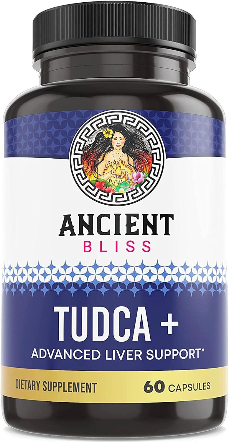 Tudca 500mg Liver Support Supplement - Vegan Friendly and Gluten Free - Bile Salts Capsules by Ancient Bliss