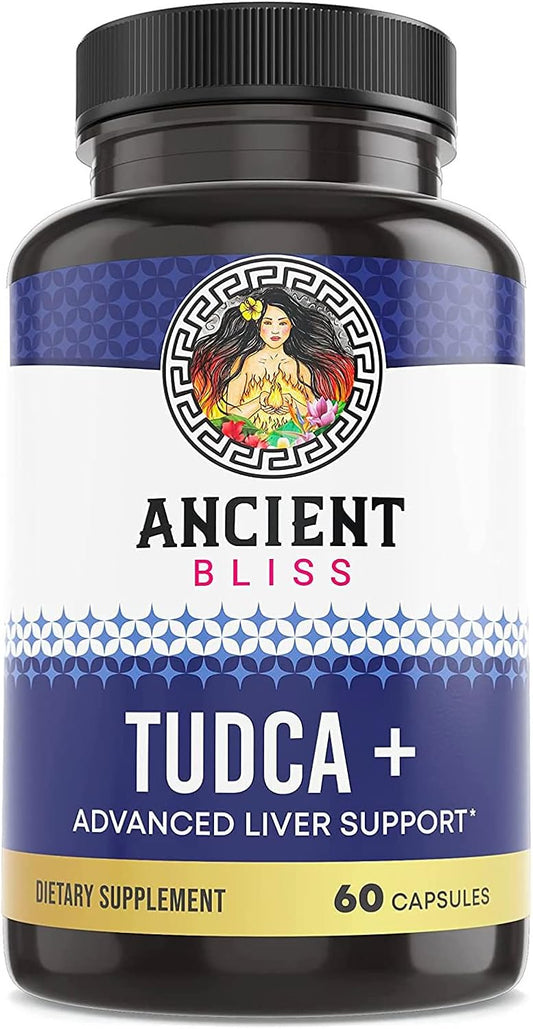 Tudca 500mg Liver Support Supplement - Vegan Friendly and Gluten Free - Bile Salts Capsules by Ancient Bliss