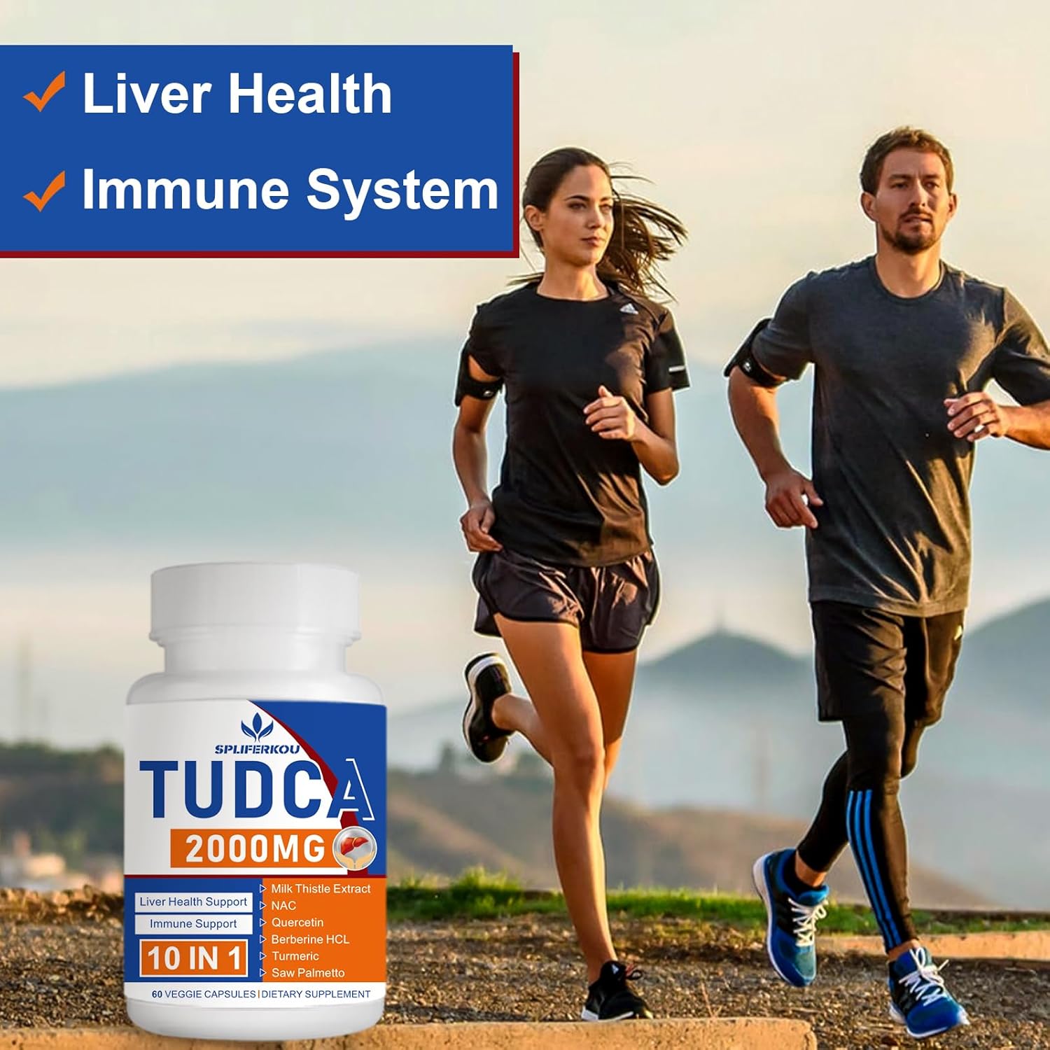 Tudca Liver Support Supplement 2000mg with Milk Thistle and Nac - 180 Capsules for Liver Health and Detoxification over 90 Days