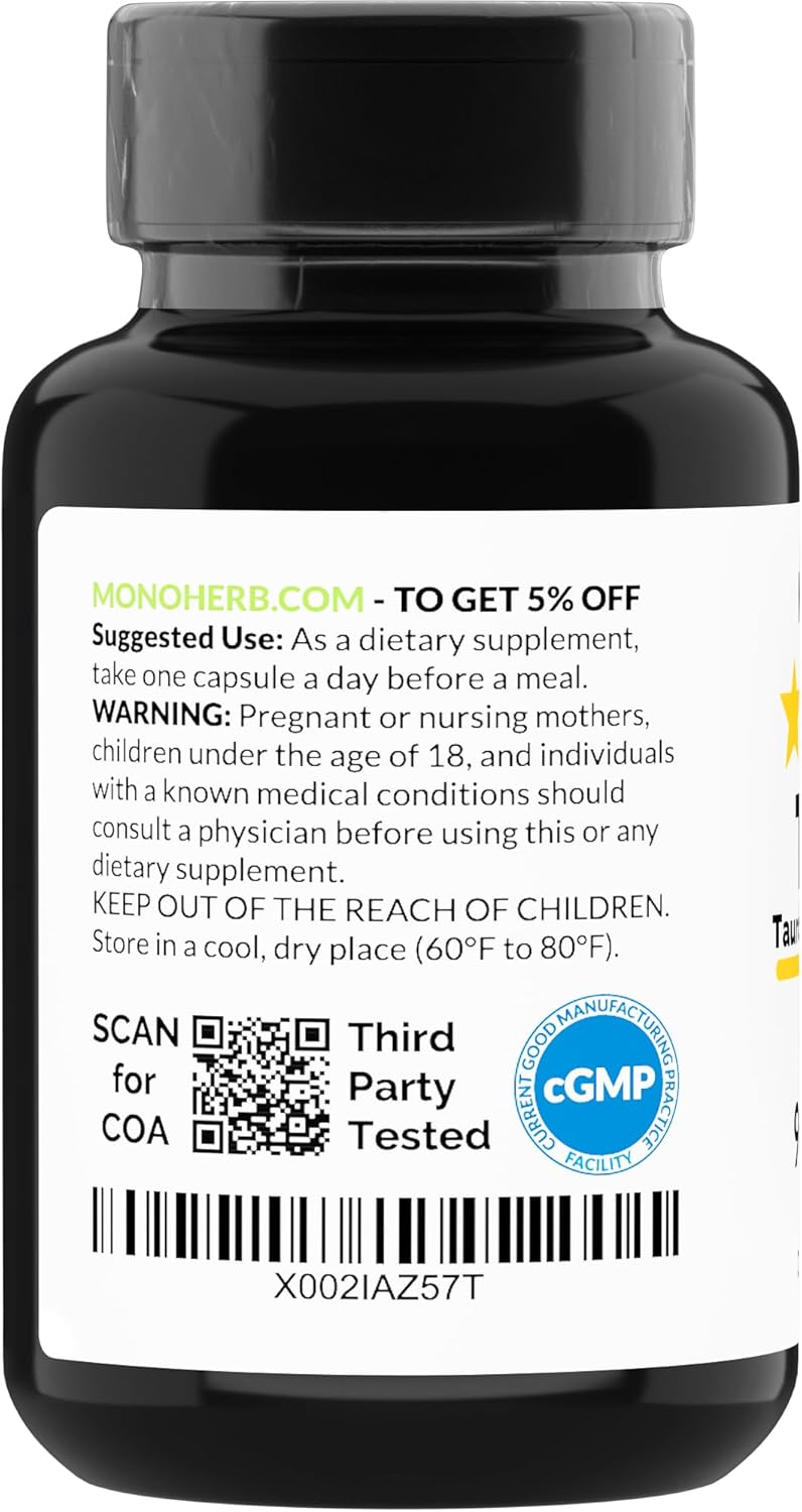 TUDCA Supplement - 250mg Tauroursodeoxycholic Acid - 90 Capsules - USA-Made Veggie Caps