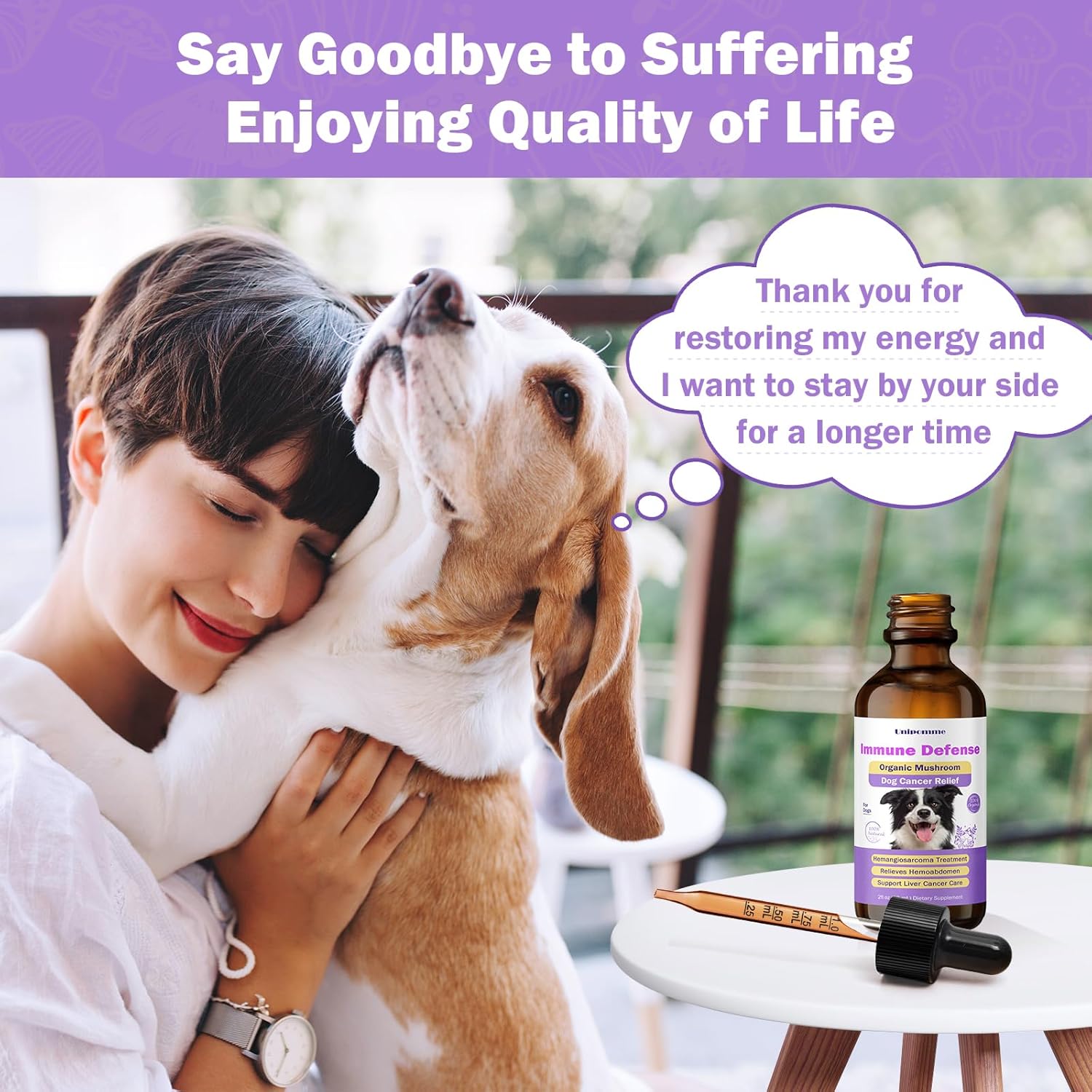 Turkey Tail Mushroom Drops for Dogs with Cancer - Herbal Supplement for Immune Support - Pet Guard Defense - 2 oz