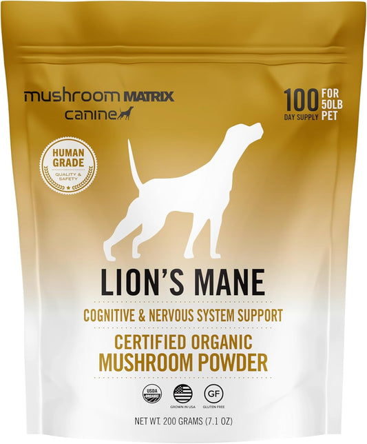 Turkey Tail Mushroom Pet Supplement Powder for Dogs & Cats, 200g, Immunity Support & Holistic Defense, Organic Mushroom Matrix Formula