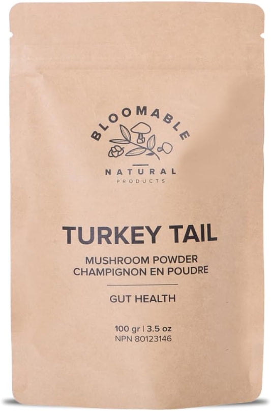 Turkey Tail Mushroom Powder for Gut Health & Immunity - 3.5 oz/100g by Bloomable