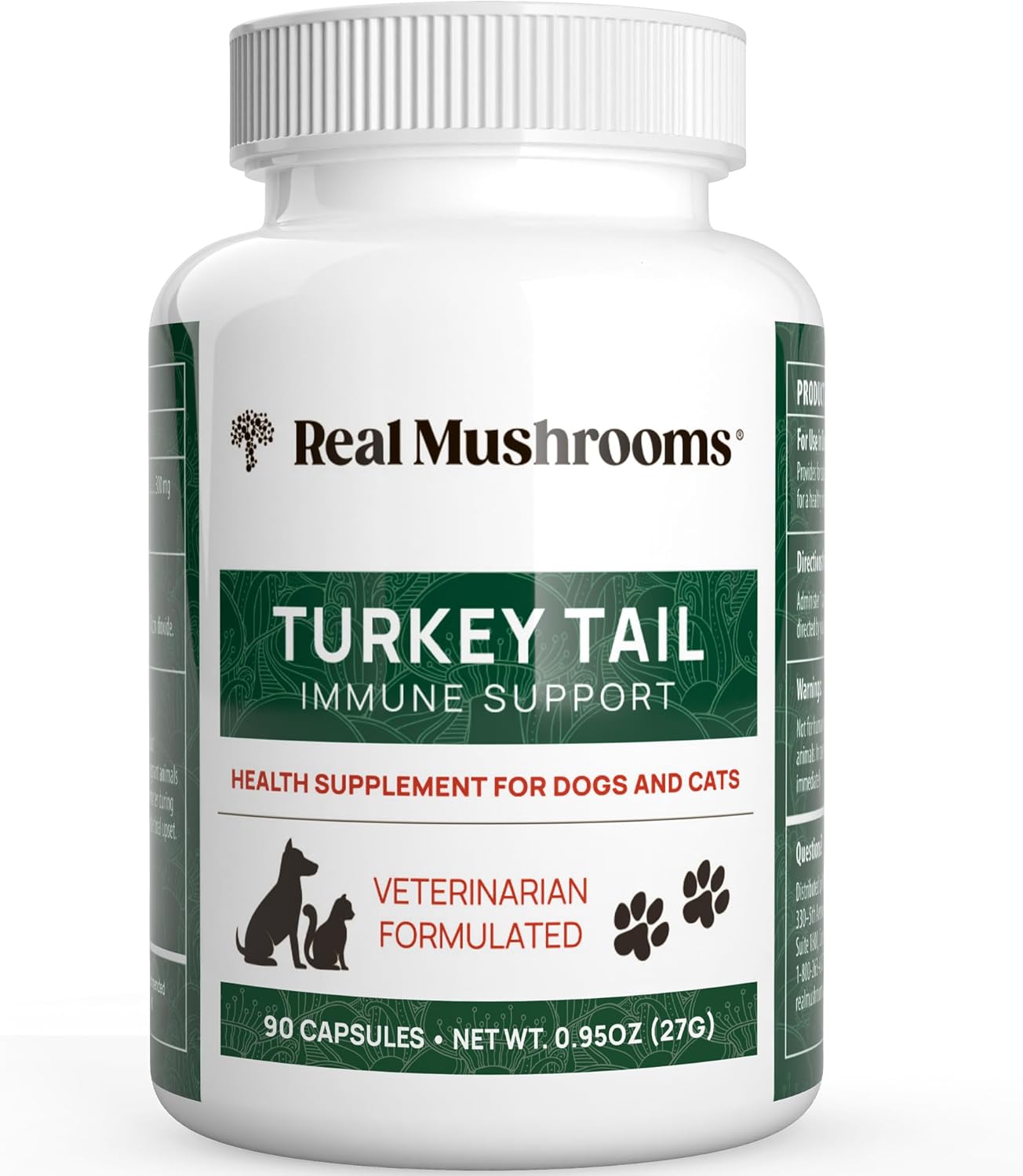 Turkey Tail Pet Support: Dog Multivitamins for Immune & Gut Health - Vet-Approved, Gluten-Free 90ct Supplement