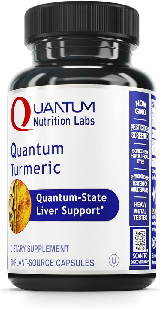 Turmeric Capsules - 500mg Curcuma, Liver Support, Vegetarian Supplement - 60 Capsules