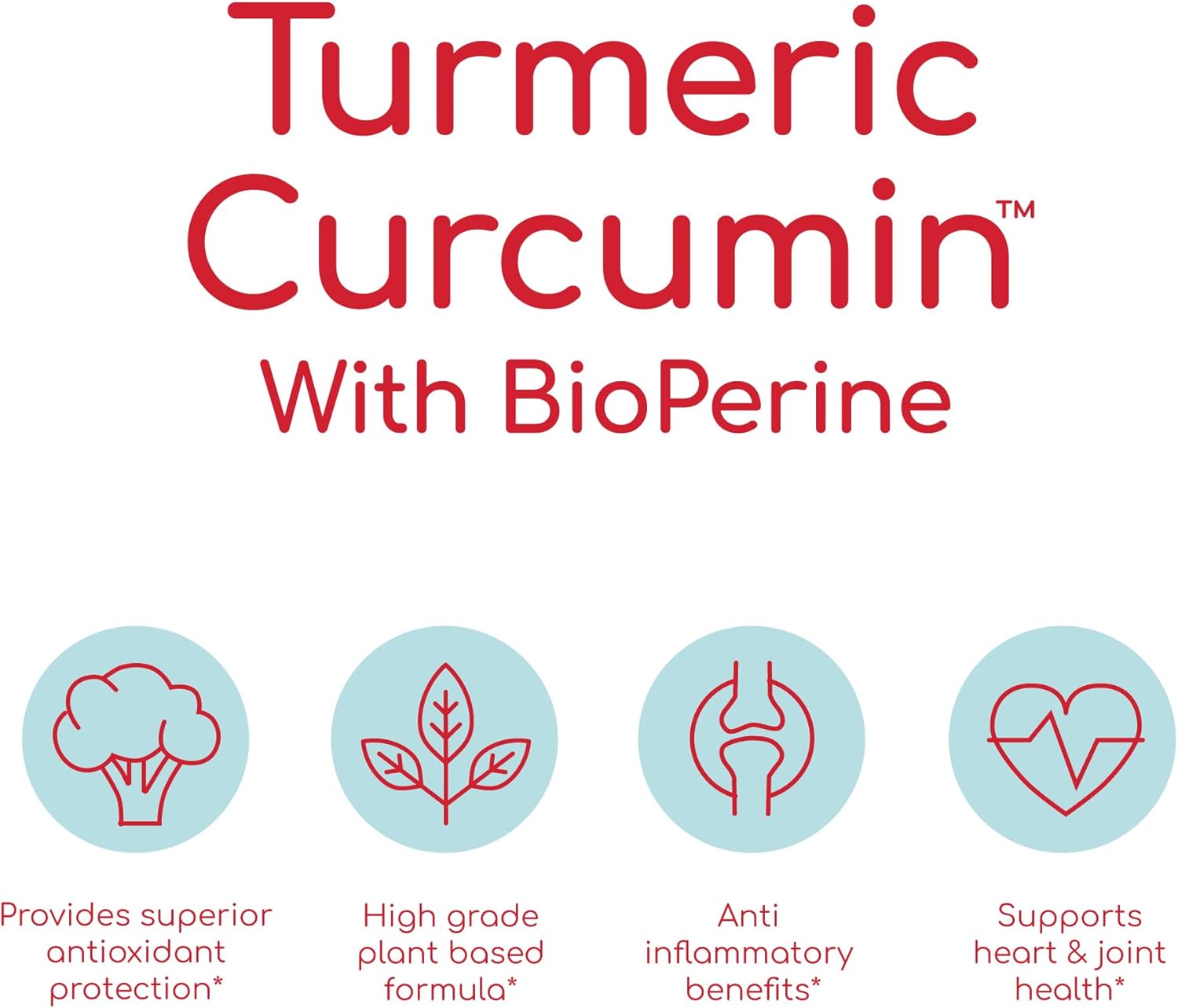 Turmeric Curcumin Capsules - 90 Capsules, 30 Servings - Health Plus Formula