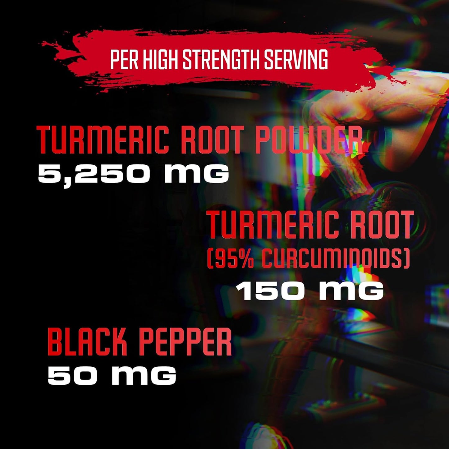 Turmeric Curcumin Capsules with Black Pepper Extract - 5450mg Formula for Joint, Inflammatory & Immune Support - 90 Capsules - 3 Month Supply